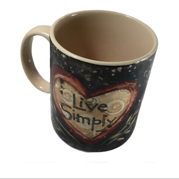 3/$25 🍄 Lang & Wise 2001 “Live Well, Live Simply” Mug - Picture 2 of 3